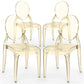 Set van 4 eetkamerstoelen Transparant - Estilo Victoria