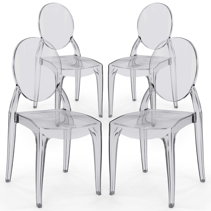 Set van 4 eetkamerstoelen Transparant - Estilo Victoria