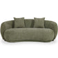 Curved Contemporary Style Design Sofa Upholstered in Chenille - 3 Seater - Curvy