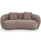 Curved Contemporary Style Design Sofa Upholstered in Chenille - 3 Seater - Curvy