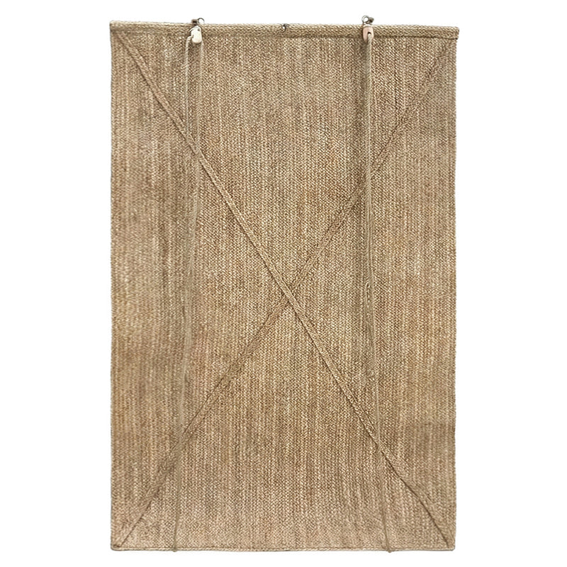 Outdoor Roll-Up Jalousie 200x100 cm – Seegras Vorhang – Sonnenschutz und Privatsphäre - Beige