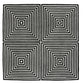 Square Wool Rug – Black & White Geometric Design – 200 x 200 cm – Pymer - gallery 1
