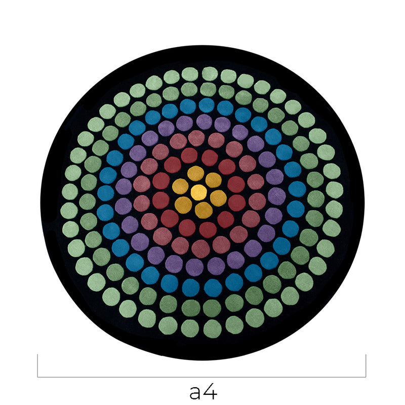 Round Rug Wool – Geometric Design – 68 cm – Yoler - gallery 4
