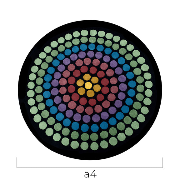 Round Rug Wool – Geometric Design – 104 cm – Yoler - gallery 4