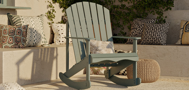 Chaise d'extérieur avec accoudoirs - Chaise de jardin - Adirondack - Rocking Chair en bois - Adirondack