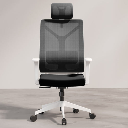 Chaise de bureau ergonomique avec roulettes et accoudoirs - Ergal