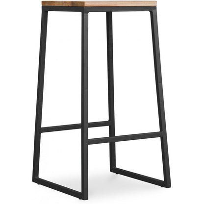 Tabouret design industriel - bois et métal - 76cm - Big Boy