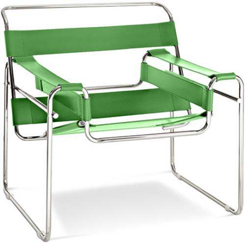 Lounge Chair - Leatherette & Metal - Ivan