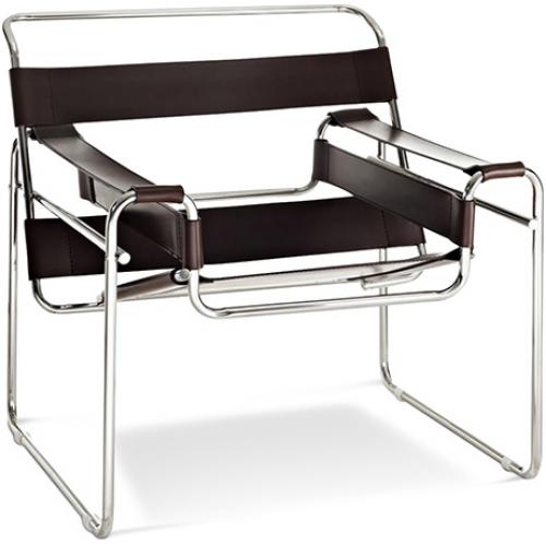 Lounge Chair - Leatherette & Metal - Ivan