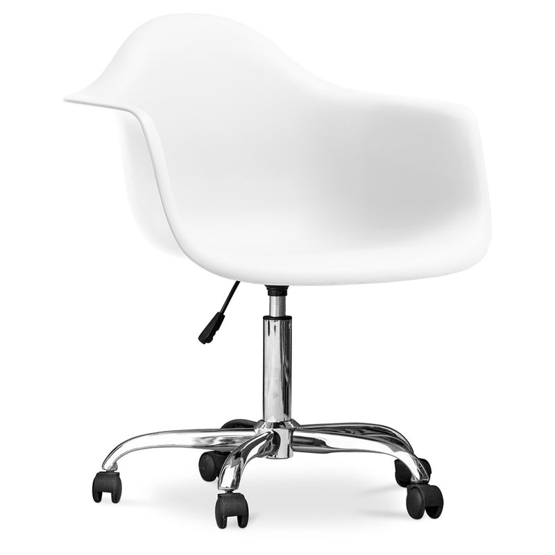 Chaise de bureau avec accoudoirs - Chaise de bureau à roulettes - Weston