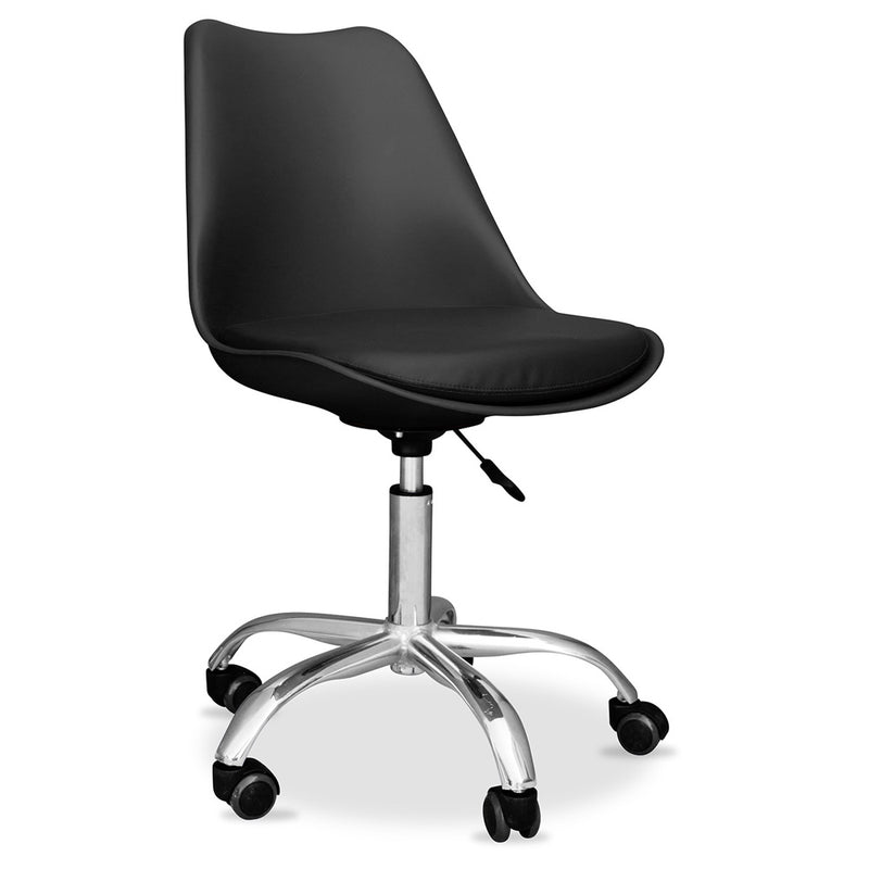 Chaise de bureau avec roulettes - Chaise de bureau pivotante - Tulip