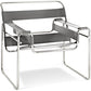 Lounge Chair - Leatherette & Metal - Ivan