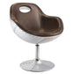 Fauteuil avec accoudoirs - Design d'aviateur - Cuir et métal - Tulip