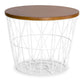 Table d'appoint ronde - Design industriel - Bois et métal - Basker
