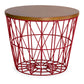 Round Side Table - Industrial Design - Wood and Metal - Basker