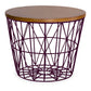 Round Side Table - Industrial Design - Wood and Metal - Basker