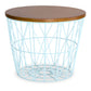 Table d'appoint ronde - Design industriel - Bois et métal - Basker