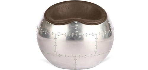Krzesło do salonu - Krzesło designerskie Boule - Skóra i metal - Circle