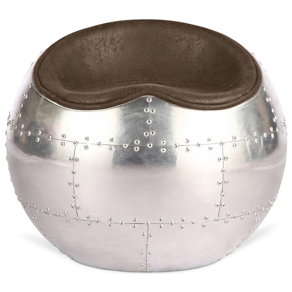 Living Room Chair - Ball Design Chair - Leather and Metal - Circle - gallery 1