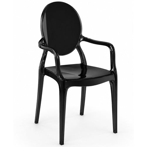 Silla de comedor Transparente - Diseño con Reposabrazos - Victoria Queen