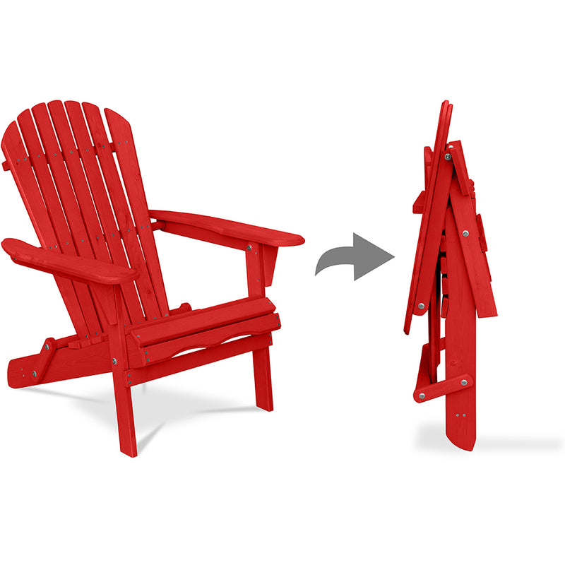 Wooden Outdoor Chair with Armrests - Adirondack Garden Chair - Adirondack - gallery 13