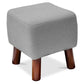 Square stool - Upholstered with linen - Wood - Nor