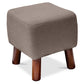 Square stool - Upholstered with linen - Wood - Nor