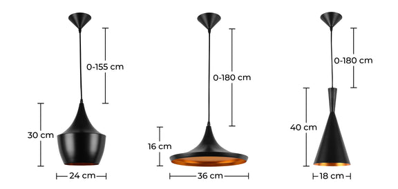 Pack of 3 Pendant Ceiling Lamps - Industrial Design - Extensive - gallery 15