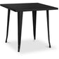 Table à manger carrée design industriel - Stylix