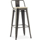 Barhocker mit Rückenlehne - Industriedesign - 76 cm - Stylix