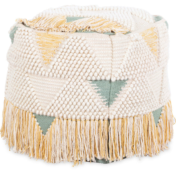 Pouffe Boho ; Square in Cotton and wool - Jacqueline Bali - gallery 2