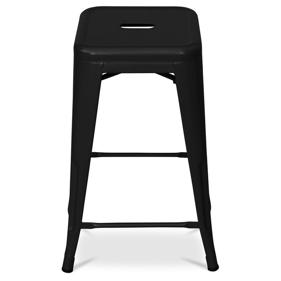 Bar Stool - Industrial Design - Matte Steel - 60cm - New edition - Stylix - gallery 6