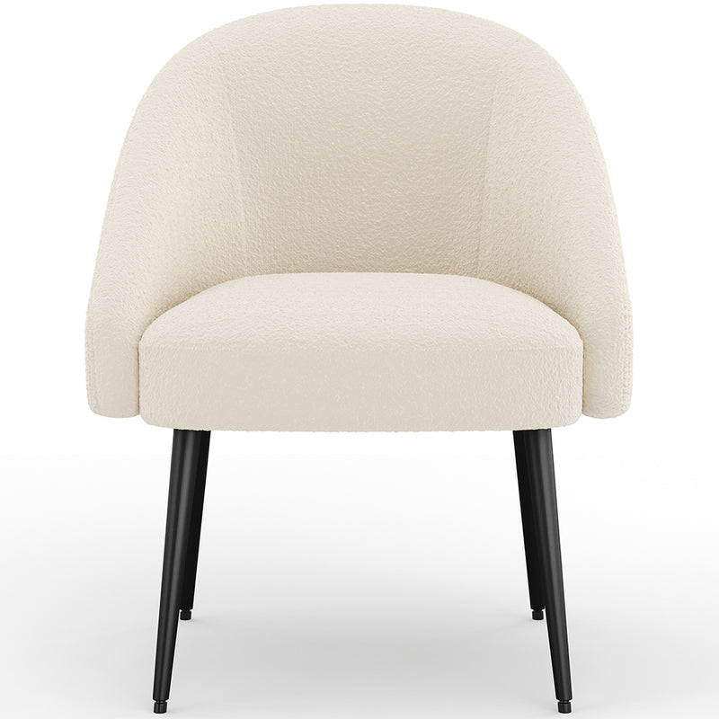 Design Armchair - Upholstered in Boucle Fabric - Wasda - gallery 1