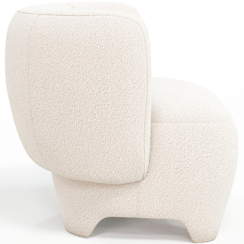 Fauteuil Rembourré - Fauteuil en Tissu Bouclé - Magnolia