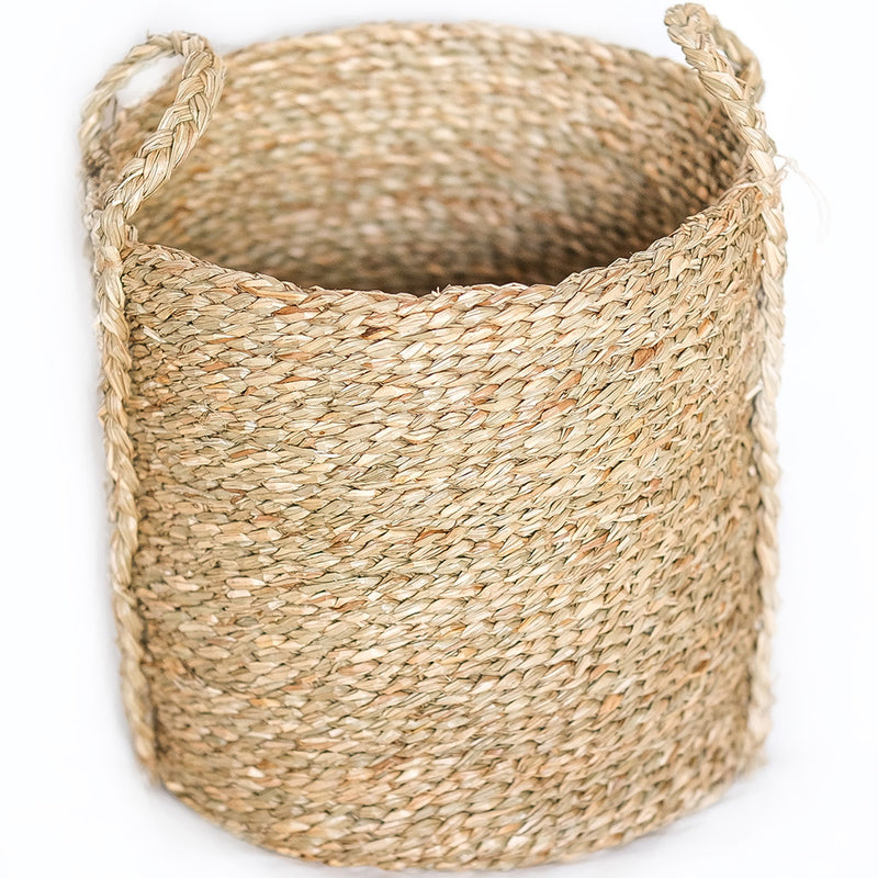 Natural Fiber Basket with Handles - 30x30CM - Taral - gallery 2