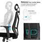 Ergonomic Office Chair with Wheels and Armrests - Pebbles