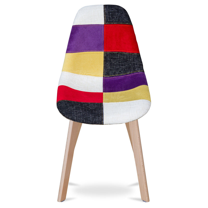 Sedia da pranzo Denisse in stile scandinavo dal design premium - Patchwork Tessa