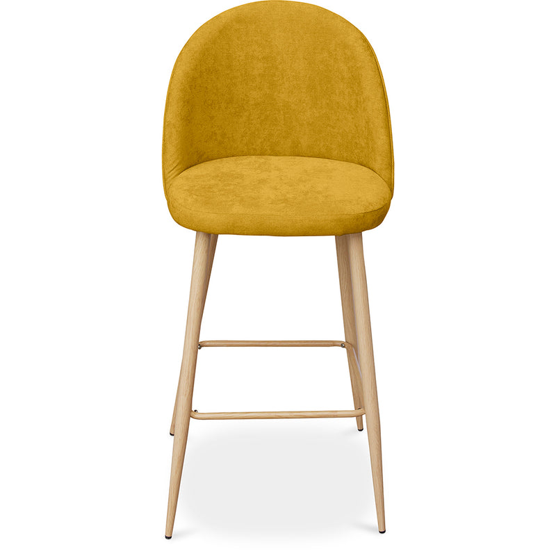 Fabric Upholstered Stool - Scandinavian Design - 76cm - Evelyne - gallery 4