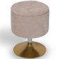 Stool With Storage Upholstered In Chenille - Tony