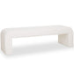 Bench Upholstered In White Bouclé Fabric - Modern Elegant Minimalist - Karla