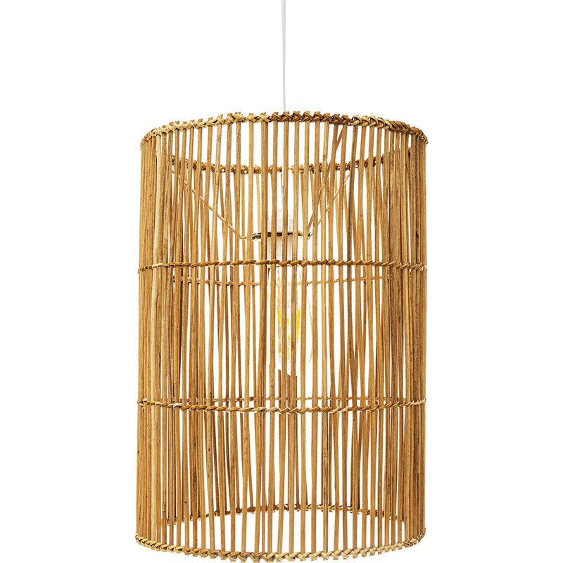 Hanging Lamp Boho Style Natural Rattan - An
