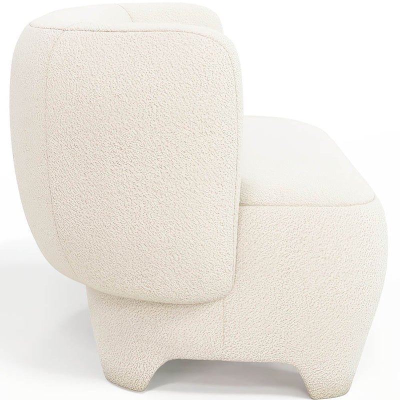 2/3 Seater Sofa - Upholstered in Bouclé Fabric - Magnolia - gallery 7
