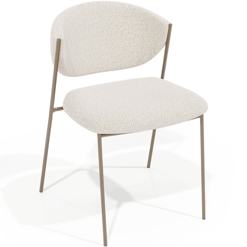 Dining chair - Upholstered in Bouclé Fabric - Seda - gallery 6