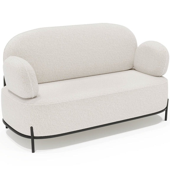 2/3-Seater Sofa - Upholstered in Bouclé Fabric - Baman - gallery 4