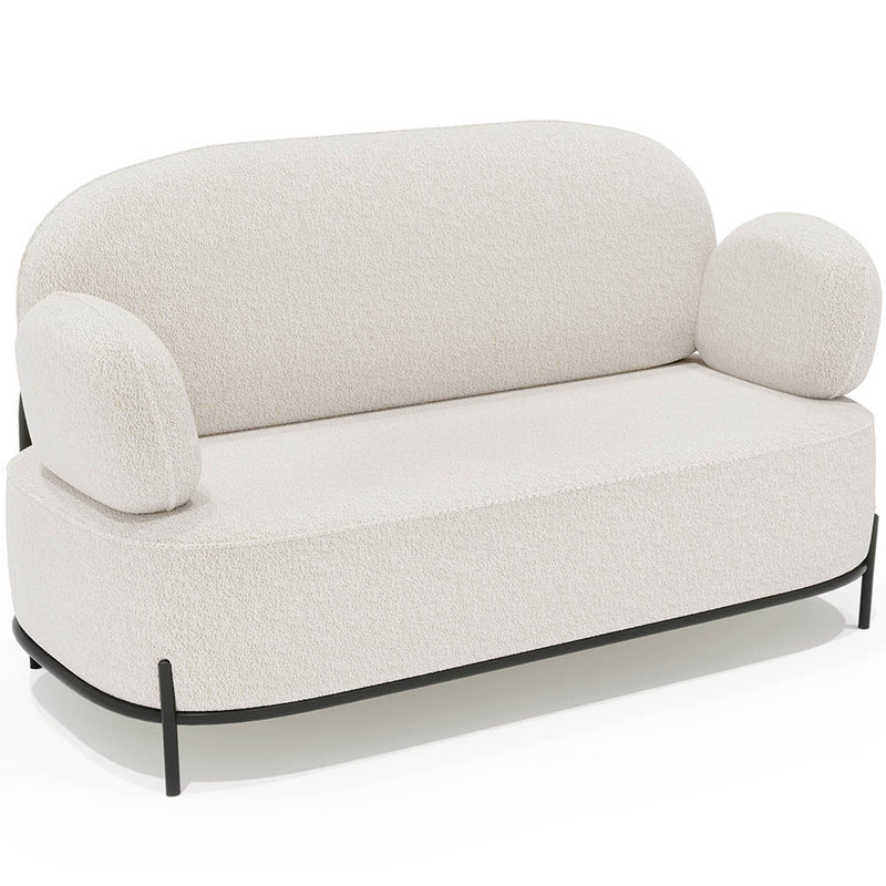 2/3-Seater Sofa - Upholstered in Bouclé Fabric - Baman - gallery 4