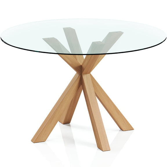 Round Dining Table - 120CM - Glass  - Tauwa - gallery 3