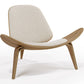 Designer armchair - Scandinavian armchair - Boucle upholstery - Lucy - gallery 2