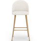 Stool Upholstered in Bouclé Fabric - Scandinavian Design - 76 cm - Evelyne