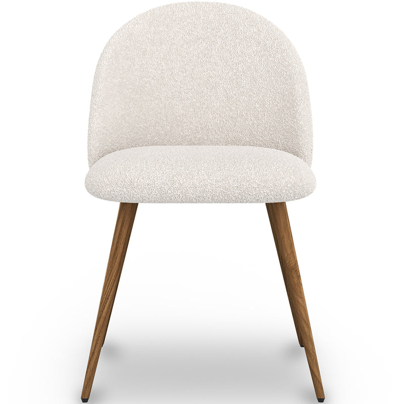 Dining Chair - Upholstered in Bouclé Fabric - Scandinavian - Evelyne
