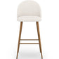 Stool Upholstered in Bouclé Fabric - Scandinavian Design - 76 cm - Evelyne